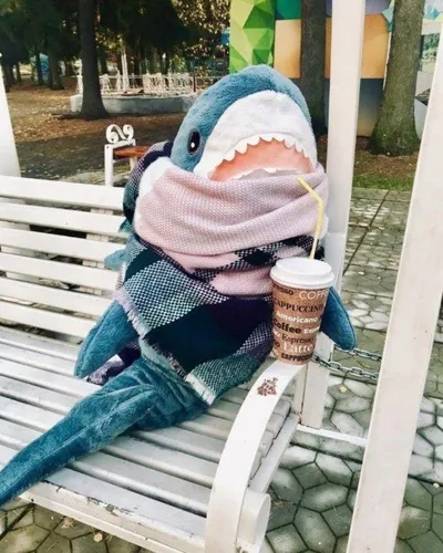 Акула Из Икеи Обои на телефон ребенок сидит на скамейке