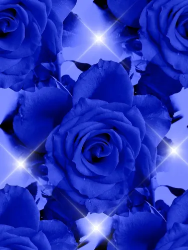 В Синих Тонах Обои на телефон крупный план синего цветка