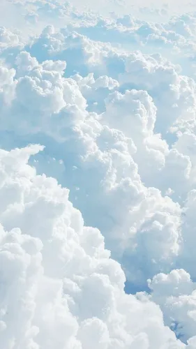 Голубой Обои на телефон белые облака в небе