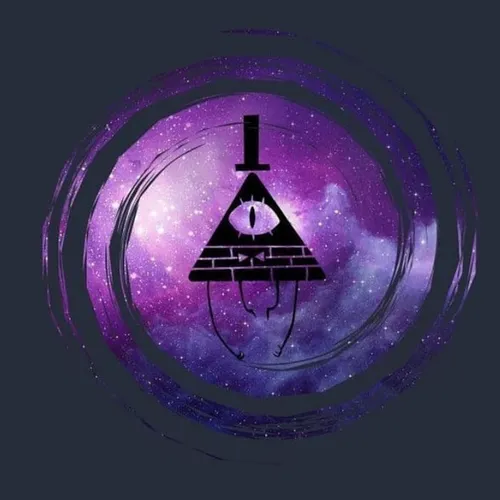Гравити Фолз Пухля Обои на телефон фиолетовый круг с черным символом