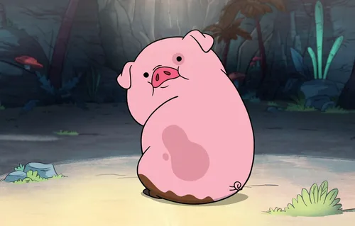 Гравити Фолз Пухля Обои на телефон розовый и белый мультипликационный персонаж