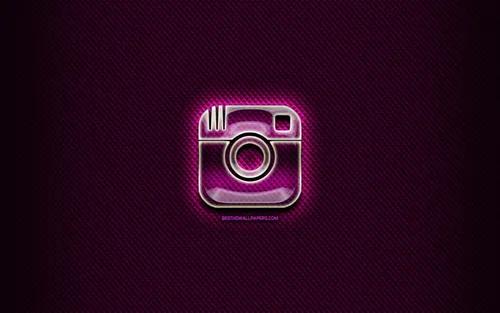 Инстаграм Обои на телефон фиолетовый и серебристый логотип