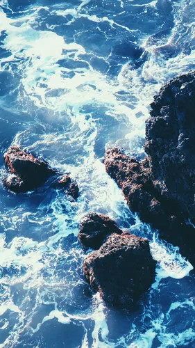 Камни Обои на телефон вид на океан сверху