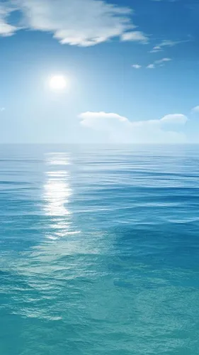 Море Hd Обои на телефон водоем с солнцем, сияющим сквозь облака