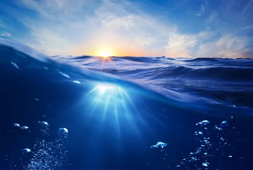 С Водой Обои на телефон вид на солнце над океаном