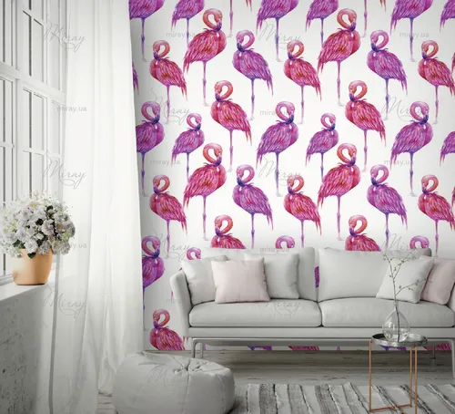 С Единорогами И Фламинго Обои на телефон диван с цветочным узором