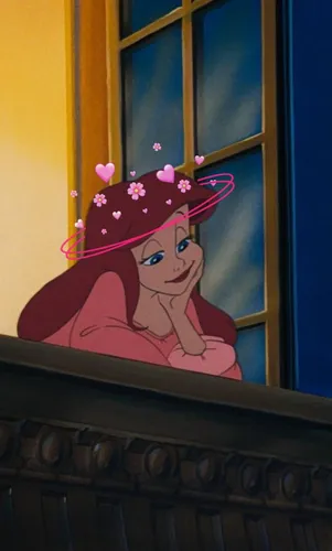 С Принцессами Дисней Обои на телефон карикатура девушки в розовой шляпе и розовом платье