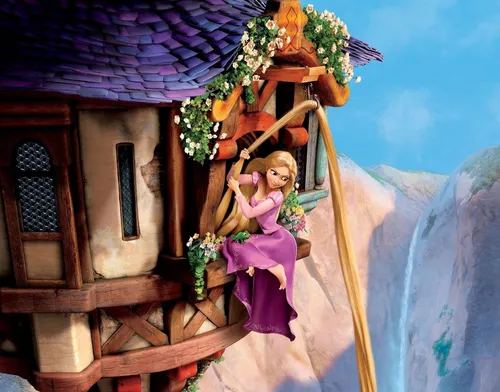 С Принцессами Дисней Обои на телефон человек в фиолетовом платье, стоящий на деревянной лестнице