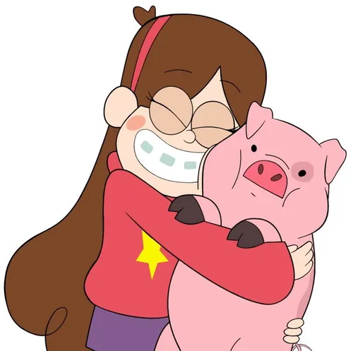С Пухлей Обои на телефон карикатура человека, держащего свинью