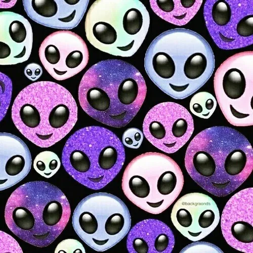 С Инопланетянами Обои на телефон группа фиолетовых и белых кругов