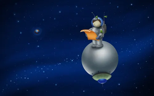 С Инопланетянами Обои на телефон снеговик в космосе