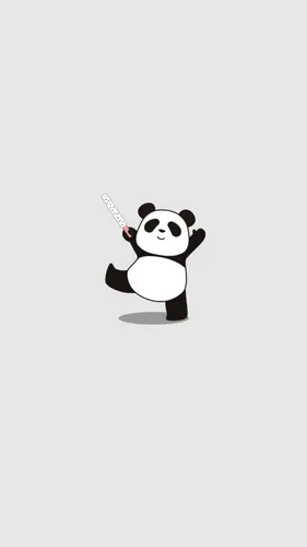 С Пандами Обои на телефон панда с ножом