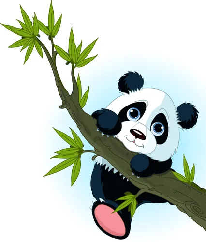 С Пандами Обои на телефон карикатура панды, держащей лист
