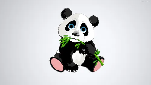 С Пандами Обои на телефон панда держит лист