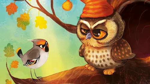 С Совами Обои на телефон картина с изображением птицы