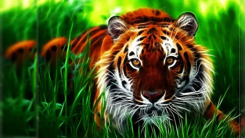 С Тиграми Обои на телефон тигр в траве