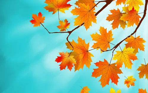 Осенние Бесплатно Обои на телефон группа разноцветных листьев
