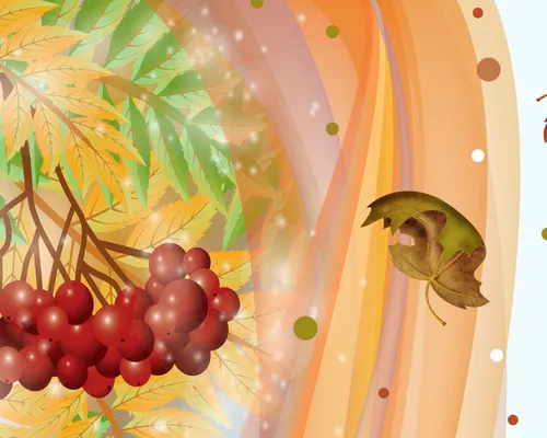 Осень Рябина Обои на телефон птица на ветке с виноградом
