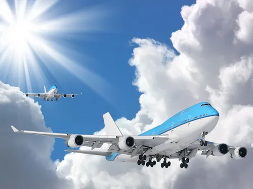 Самолеты Hd Обои на телефон пара больших самолетов, летящих в небе