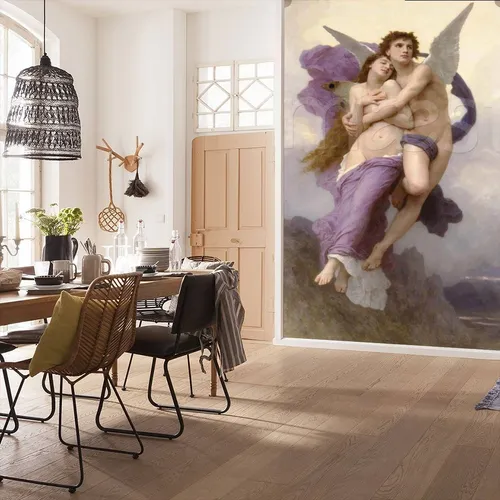 Кристина Нильссон, Сотворение Адама Обои на телефон человек в платье прыгает в воздухе в комнате со столом и стульями