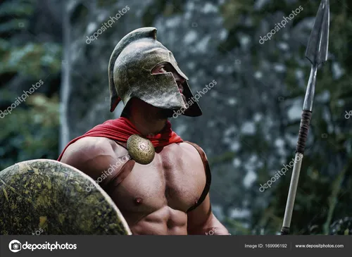 Спартанец Обои на телефон мужчина в маске со щитом