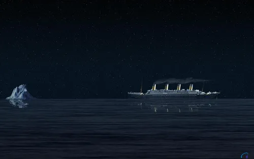 Титаник Обои на телефон пара круизных лайнеров ночью