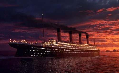 Титаник Обои на телефон большой круизный лайнер ночью
