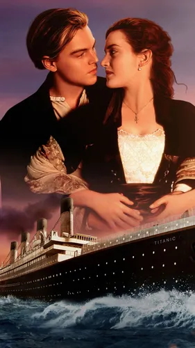 Леонардо Ди Каприо, Титаник Обои на телефон мужчина и женщина целуются