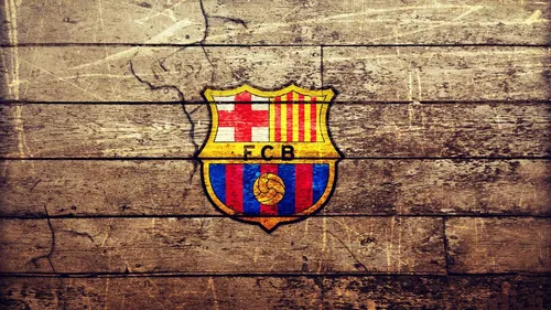 Фк Барселона Обои на телефон флаг на деревянной поверхности