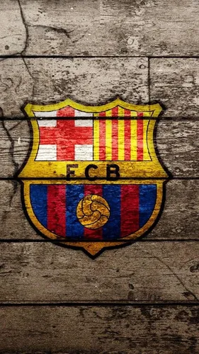 Фк Барселона Обои на телефон логотип на стене