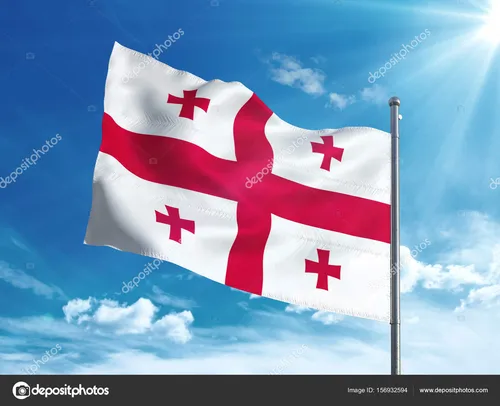 Флаг Грузии Обои на телефон флаг на шесте