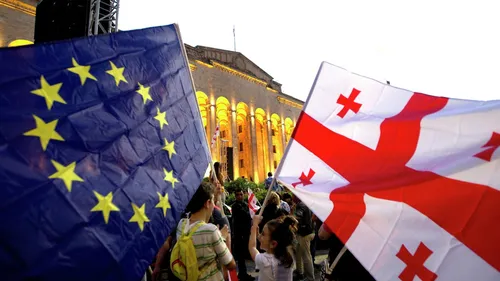 Флаг Грузии Обои на телефон группа людей с флагами