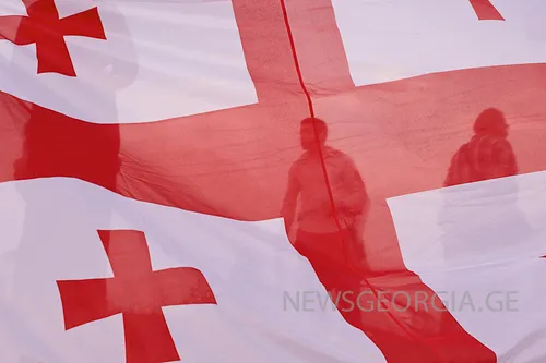 Флаг Грузии Обои на телефон флаг с красной звездой