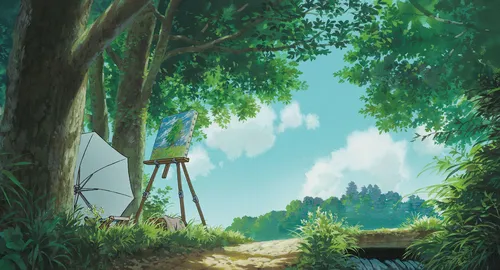 Хаяо Миядзаки Обои на телефон картина на дереве