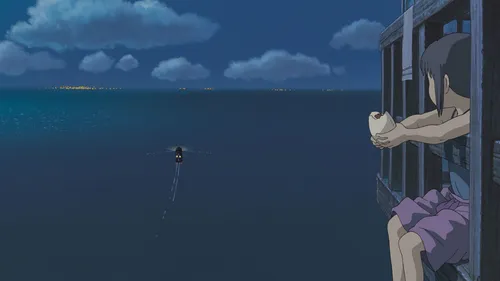 Хаяо Миядзаки Обои на телефон карикатура человека в лодке на воде