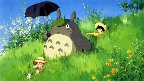 Цукаса Ходзё, Хаяо Миядзаки Обои на телефон мультфильм с героем мультфильма и парой детей в поле