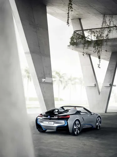 Bmw I8 Обои на телефон спортивный автомобиль, припаркованный в гараже