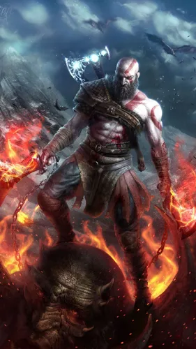 Тейт Флетчер, God Of War Обои на телефон человек в доспехах с мечом