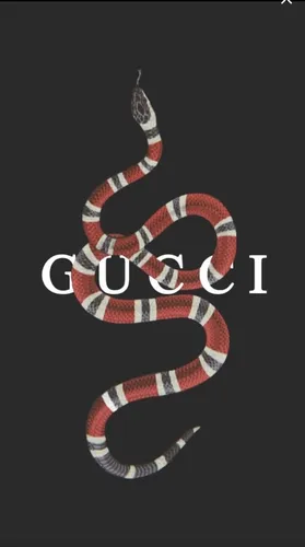 Gucci Обои на телефон красно-белый логотип