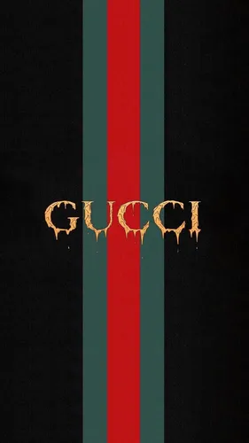 Gucci Обои на телефон черный фон с красно-зеленым оформлением
