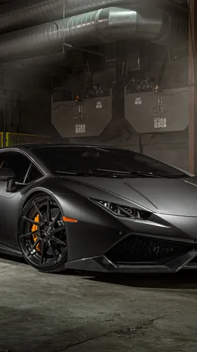 Lamborghini Huracan Обои на телефон черный спортивный автомобиль