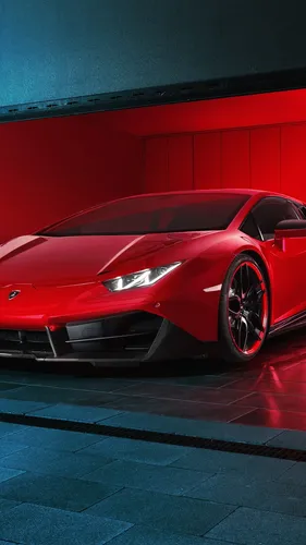 Lamborghini Huracan Обои на телефон красный спортивный автомобиль