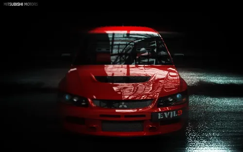 Mitsubishi Lancer Обои на телефон красный автомобиль с логотипом