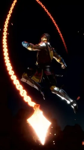 Mortal Kombat X Обои на телефон человек в одежде с огнем