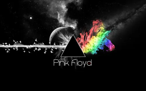 Pink Floyd Обои на телефон ракета с разноцветным дымом
