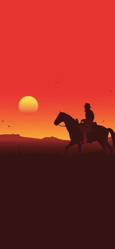 Red Dead Redemption 2 Обои на телефон человек верхом на лошади
