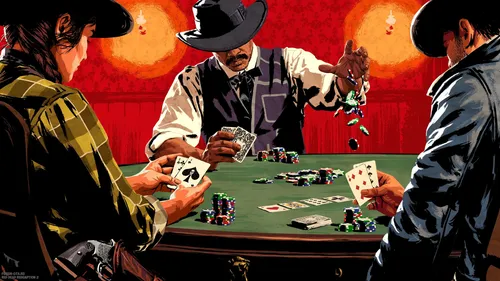 Red Dead Redemption 2 Обои на телефон группа мужчин, играющих в карточную игру