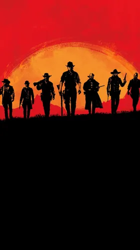 Red Dead Redemption 2 Обои на телефон группа людей в военной форме
