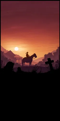 Red Dead Redemption 2 Обои на телефон человек верхом на верблюде