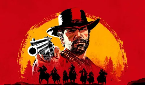 Red Dead Redemption 2 Обои на телефон красно-желтый флаг